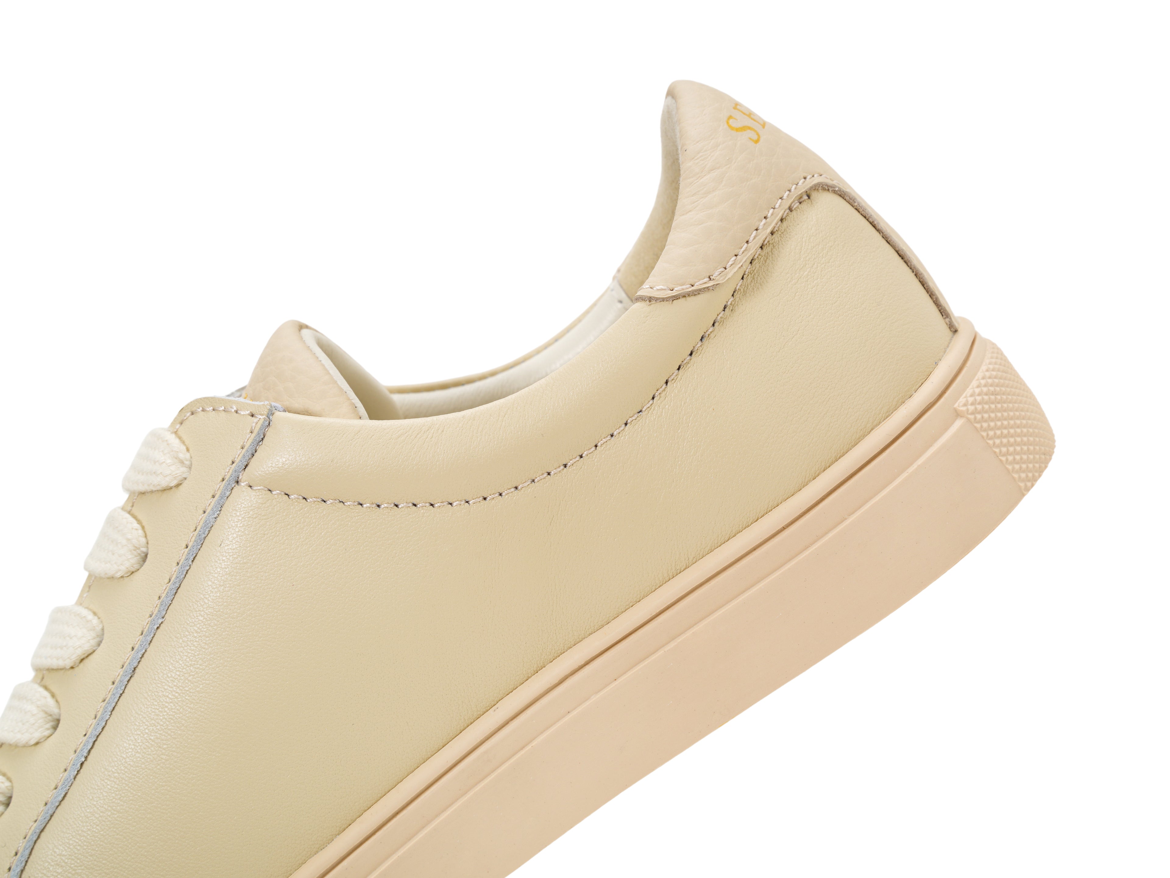 Classic Beige Leather Sneakers