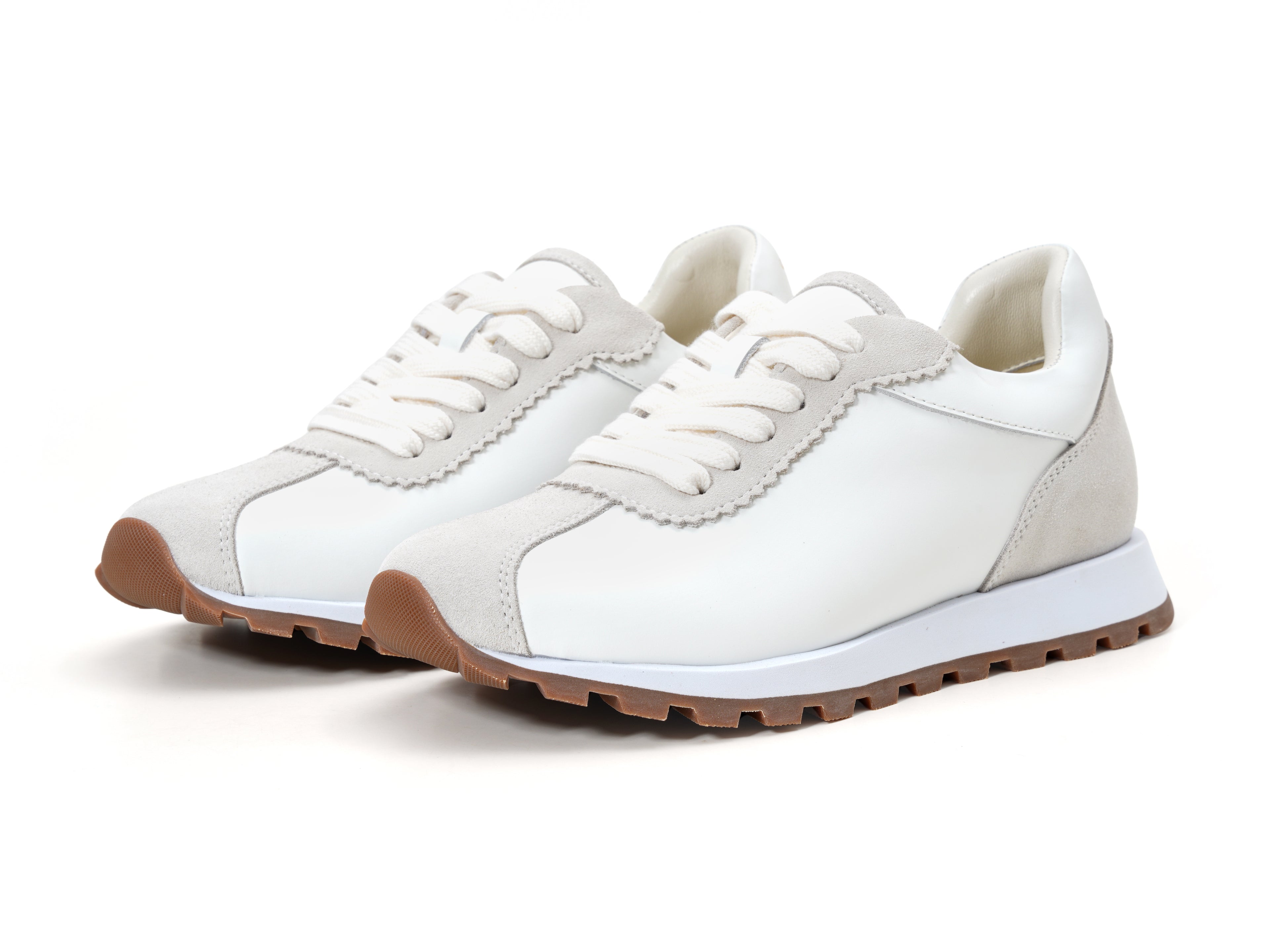 Elegant White Chunky Sneakers