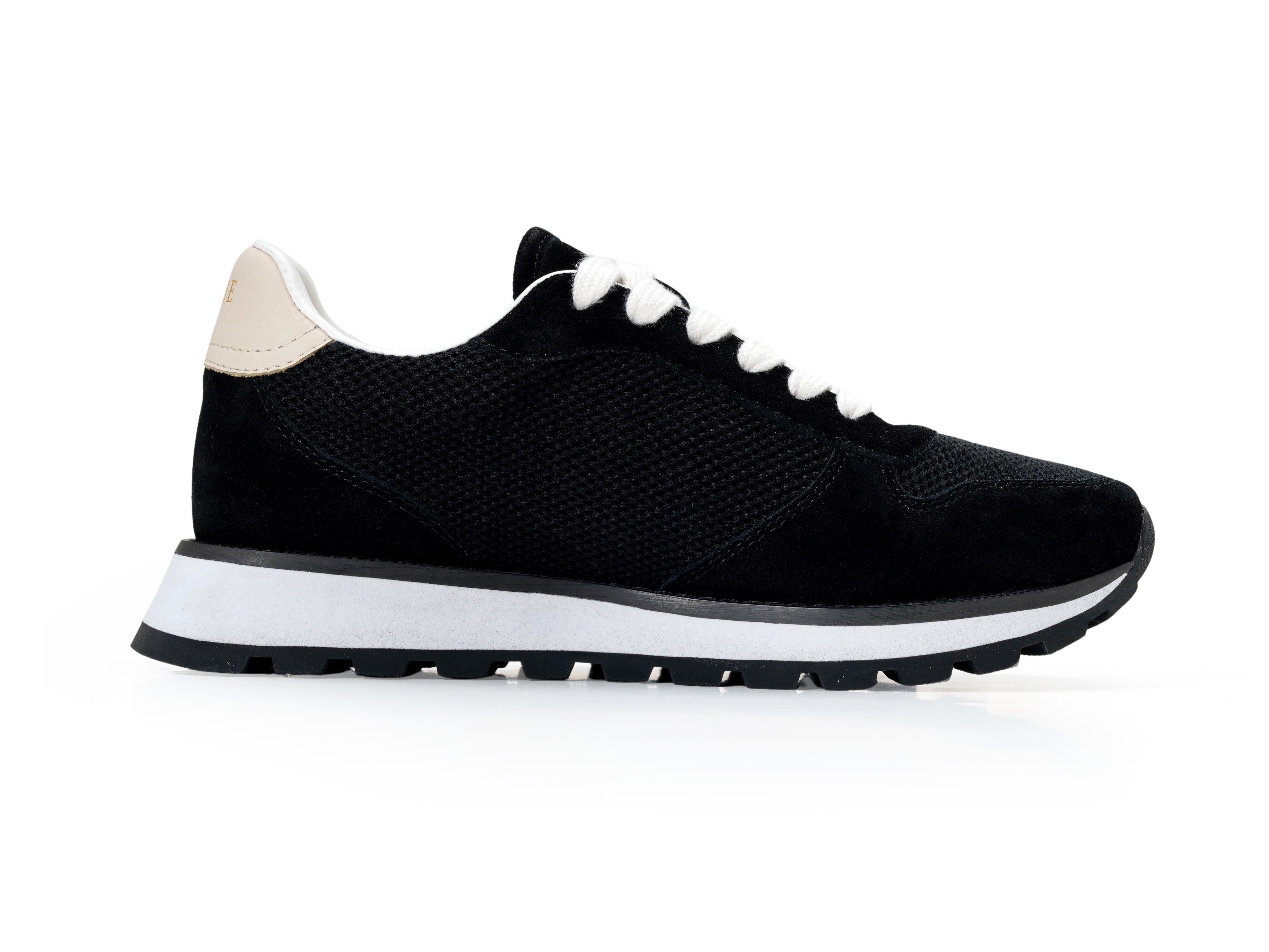 Black Mesh Chunky Sneakers