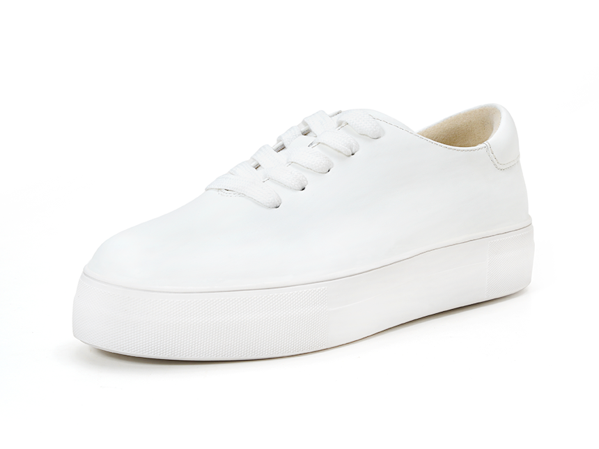 Classic Clean White Platform Sneaker