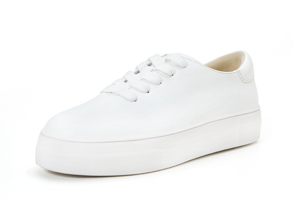Classic Clean White Platform Sneaker