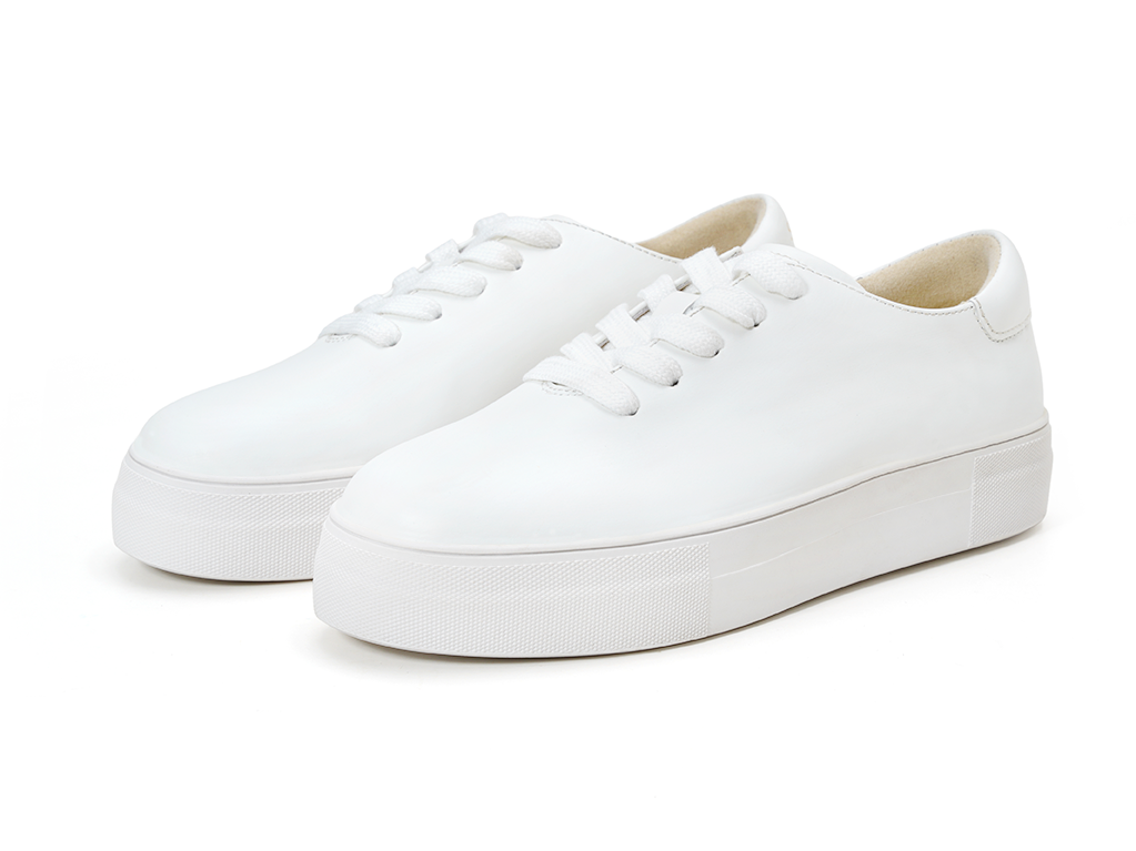 Classic Clean White Platform Sneaker