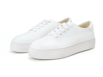 Classic Clean White Platform Sneaker