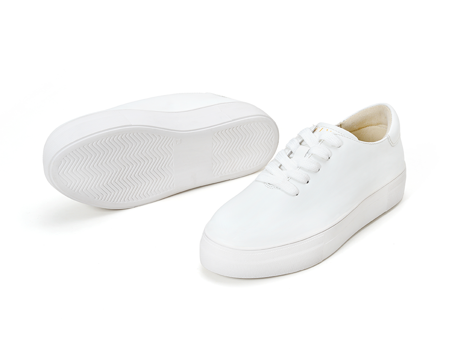 Classic Clean White Platform Sneaker