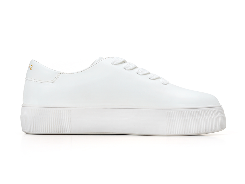 Classic Clean White Platform Sneaker