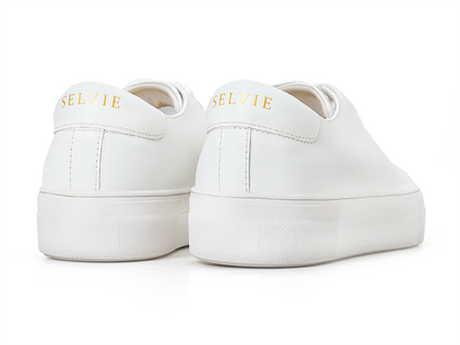 Classic Clean White Platform Sneaker