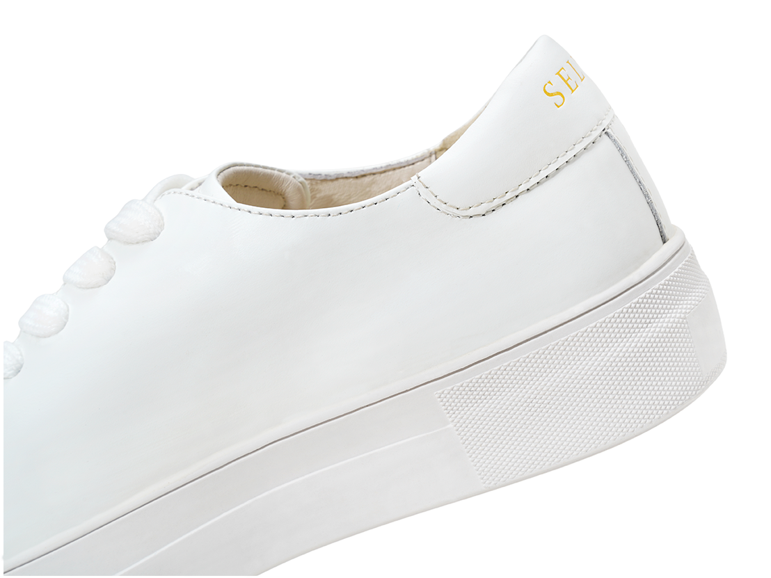 Classic Clean White Platform Sneaker