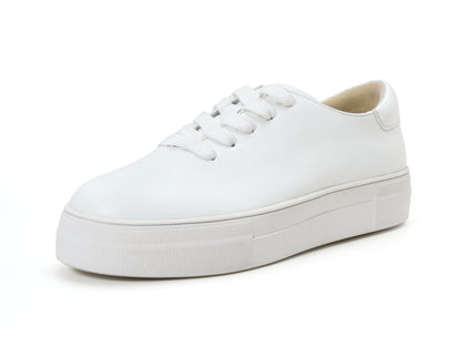 Classic Clean White Platform Sneaker