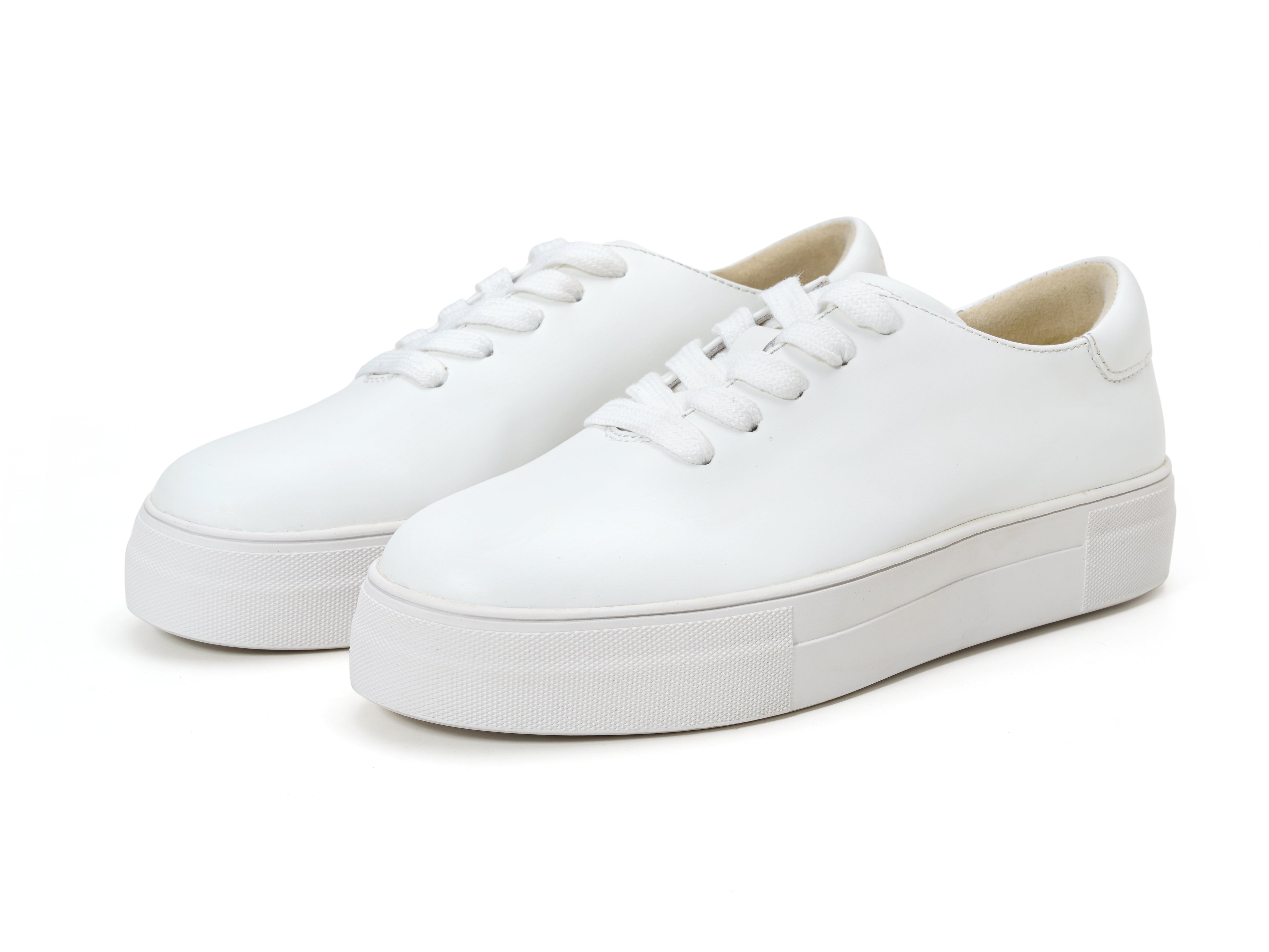 Classic Clean White Platform Sneaker