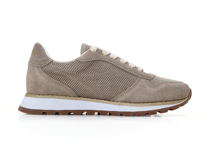 Tan Mesh Chunky Sneakers