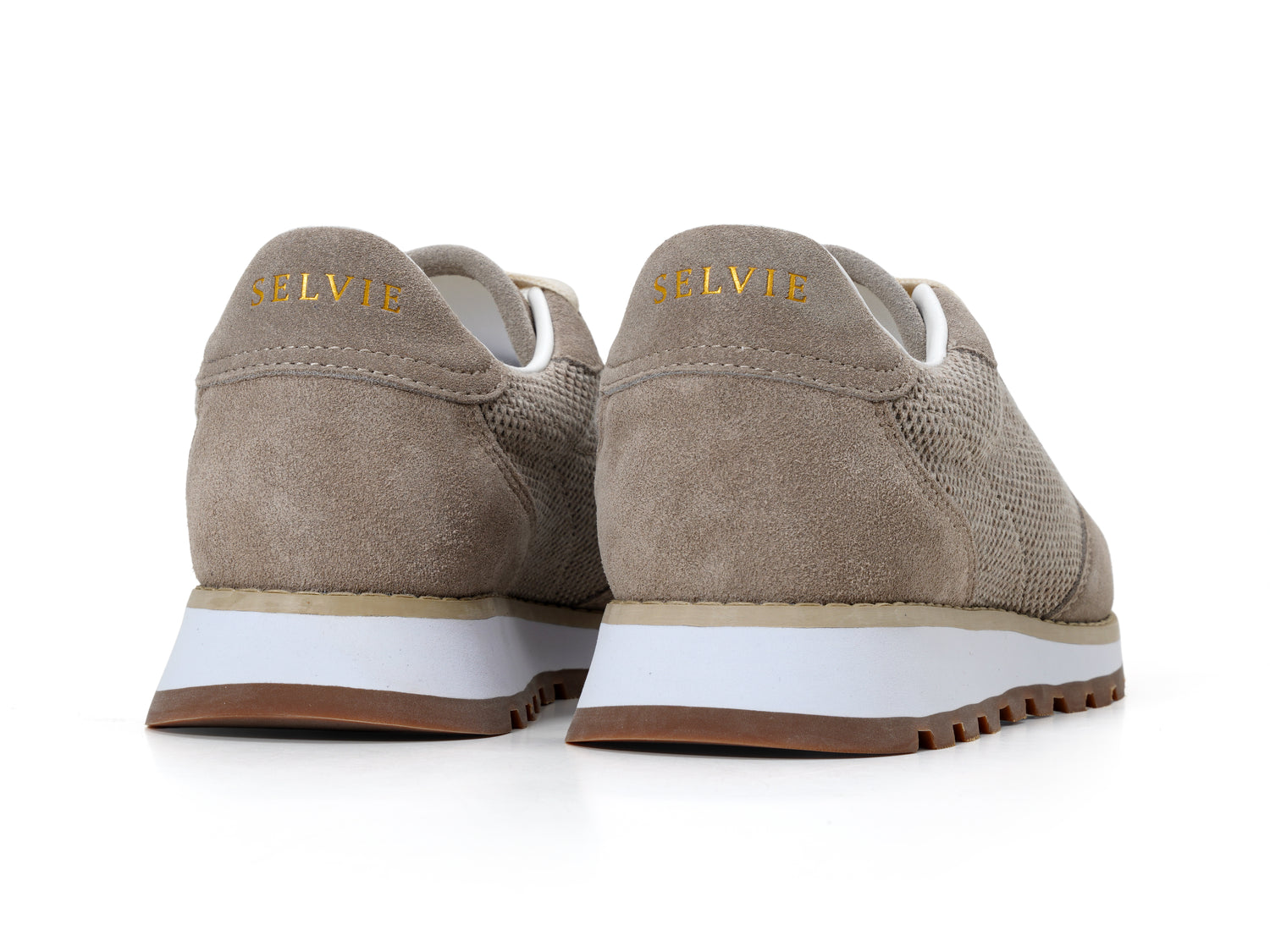 Tan Mesh Chunky Sneakers