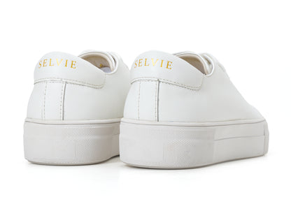 Classic Clean White Platform Sneaker