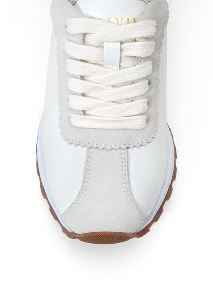 Elegant White Chunky Sneakers