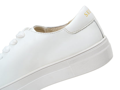 Classic Clean White Platform Sneaker